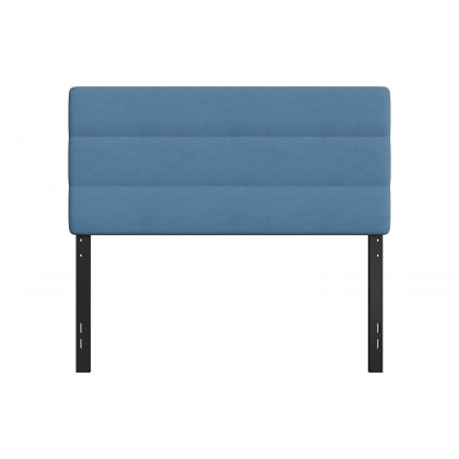 BLNK Paxton Fabric Channel Stitched Upholstered Adjustable Height Headboard - Blue, Full Size