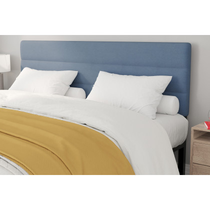 BLNK Paxton Fabric Channel Stitched Upholstered Adjustable Height Headboard - Blue, King Size