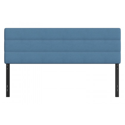 BLNK Paxton Fabric Channel Stitched Upholstered Adjustable Height Headboard - Blue, King Size