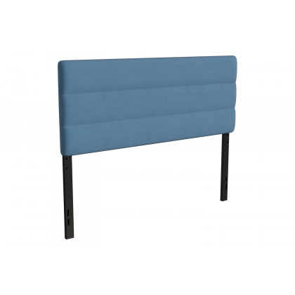 BLNK Paxton Fabric Channel Stitched Upholstered Adjustable Height Headboard - Blue, Queen Size