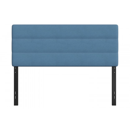 BLNK Paxton Fabric Channel Stitched Upholstered Adjustable Height Headboard - Blue, Queen Size