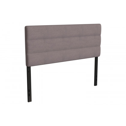 BLNK Paxton Fabric Channel Stitched Upholstered Adjustable Height Headboard - Gray, Queen Size