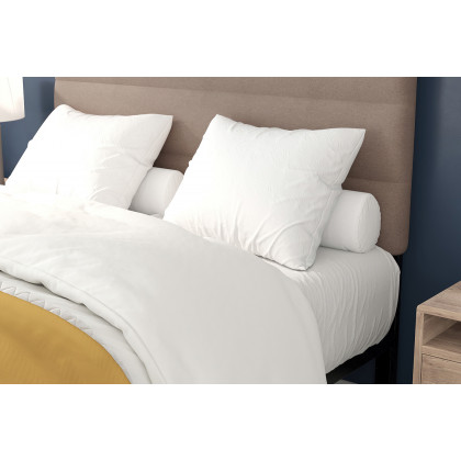 BLNK Paxton Fabric Channel Stitched Upholstered Adjustable Height Headboard - Taupe, Full Size