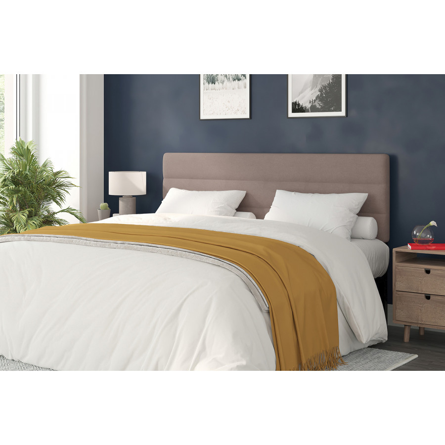 BLNK Paxton Fabric Channel Stitched Upholstered Adjustable Height Headboard - Taupe, King Size