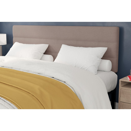 BLNK Paxton Fabric Channel Stitched Upholstered Adjustable Height Headboard - Taupe, King Size