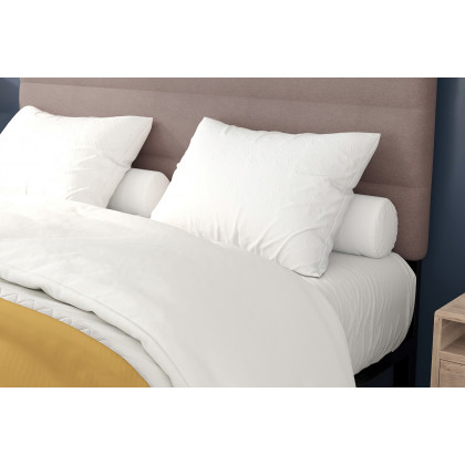 BLNK Paxton Fabric Channel Stitched Upholstered Adjustable Height Headboard - Taupe, Queen Size