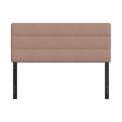 BLNK Paxton Fabric Channel Stitched Upholstered Adjustable Height Headboard - Taupe, Queen Size