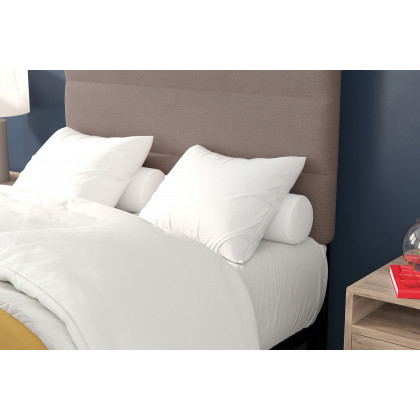 BLNK Paxton Fabric Channel Stitched Upholstered Adjustable Height Headboard - Taupe, Twin Size