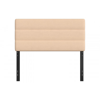BLNK Paxton Fabric Channel Stitched Upholstered Adjustable Height Headboard - Cream, Full Size