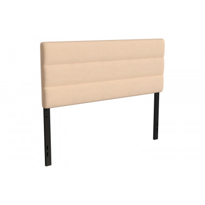 BLNK Paxton Fabric Channel Stitched Upholstered Adjustable Height Headboard - Cream, Queen Size