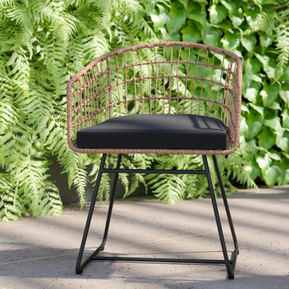 BLNK - Devon Indoor-Outdoor Patio Boho Club Chairs Set of 2