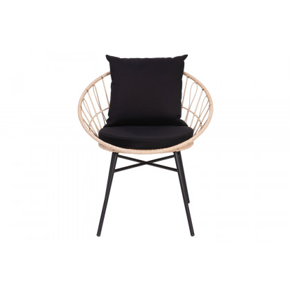 BLNK Devon Indoor-Outdoor Tan Bistro Set 3-Piece - Black