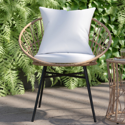 BLNK Devon Indoor-Outdoor Tan Bistro Set 3-Piece - Light Gray