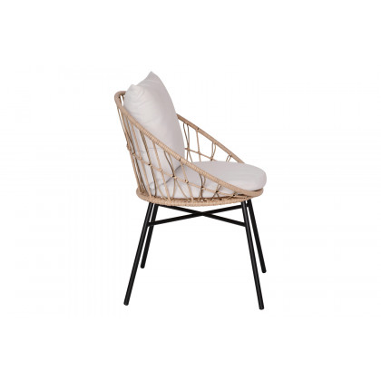 BLNK Devon Indoor-Outdoor Tan Bistro Set 3-Piece - Light Gray