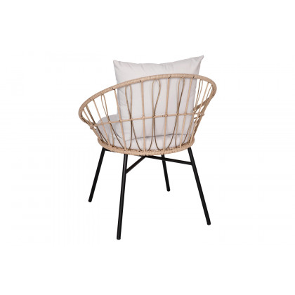 BLNK Devon Indoor-Outdoor Tan Bistro Set 3-Piece - Light Gray