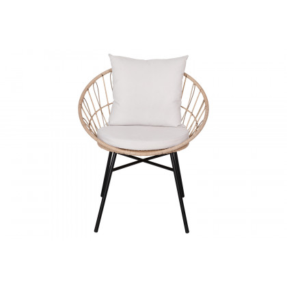 BLNK Devon Indoor-Outdoor Tan Bistro Set 3-Piece - Light Gray