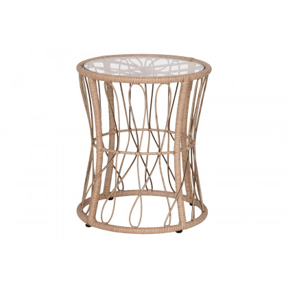 BLNK Devon Indoor-Outdoor Tan Bistro Set 3-Piece - Light Gray