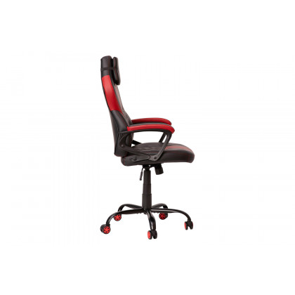 BLNK Stone Ergonomic Designer Adjustable Office Computer Chair with Red Dual Wheel Casters - Black/Red