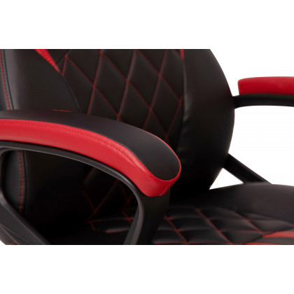 BLNK Stone Ergonomic Designer Adjustable Office Computer Chair with Red Dual Wheel Casters - Black/Red