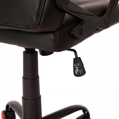 BLNK Stone Ergonomic Designer Adjustable Office Computer Chair with Red Dual Wheel Casters - Black/Red