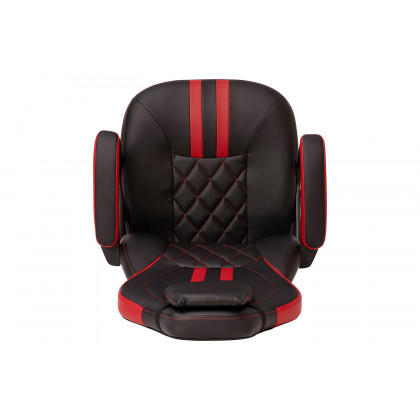 BLNK Stone Ergonomic Designer Adjustable Office Computer Chair with Red Dual Wheel Casters - Black/Red