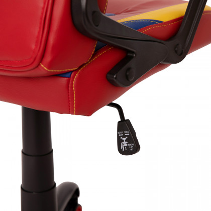BLNK Stone Ergonomic Designer Adjustable Office Computer Chair with Red Dual Wheel Casters - Red & Yellow