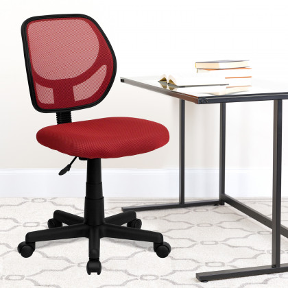 BLNK - Neri Low-Back Mesh Swivel Task Office Chair with Curved Square Back