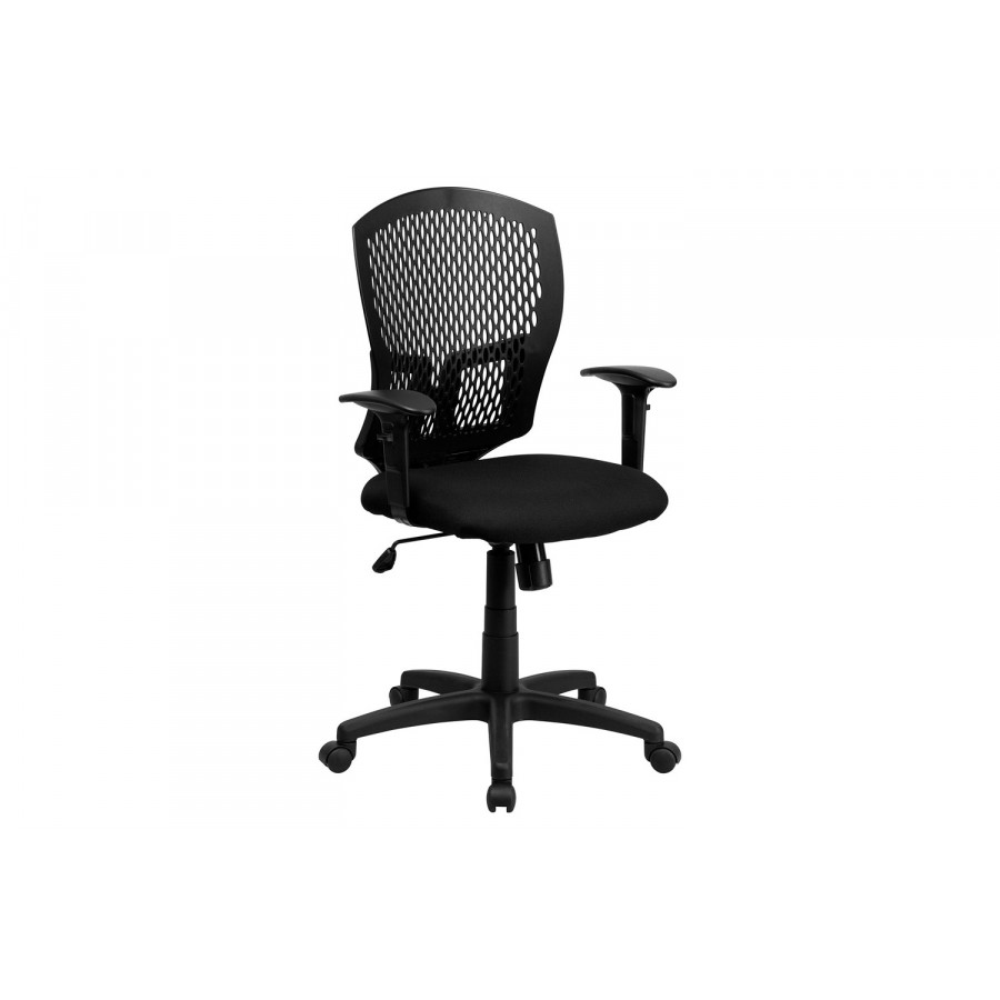 BLNK - Moss Fabric Mid-Back Designer Swivel Task Office Chair