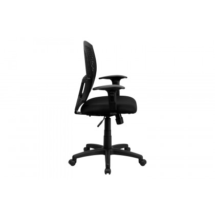 BLNK - Moss Fabric Mid-Back Designer Swivel Task Office Chair