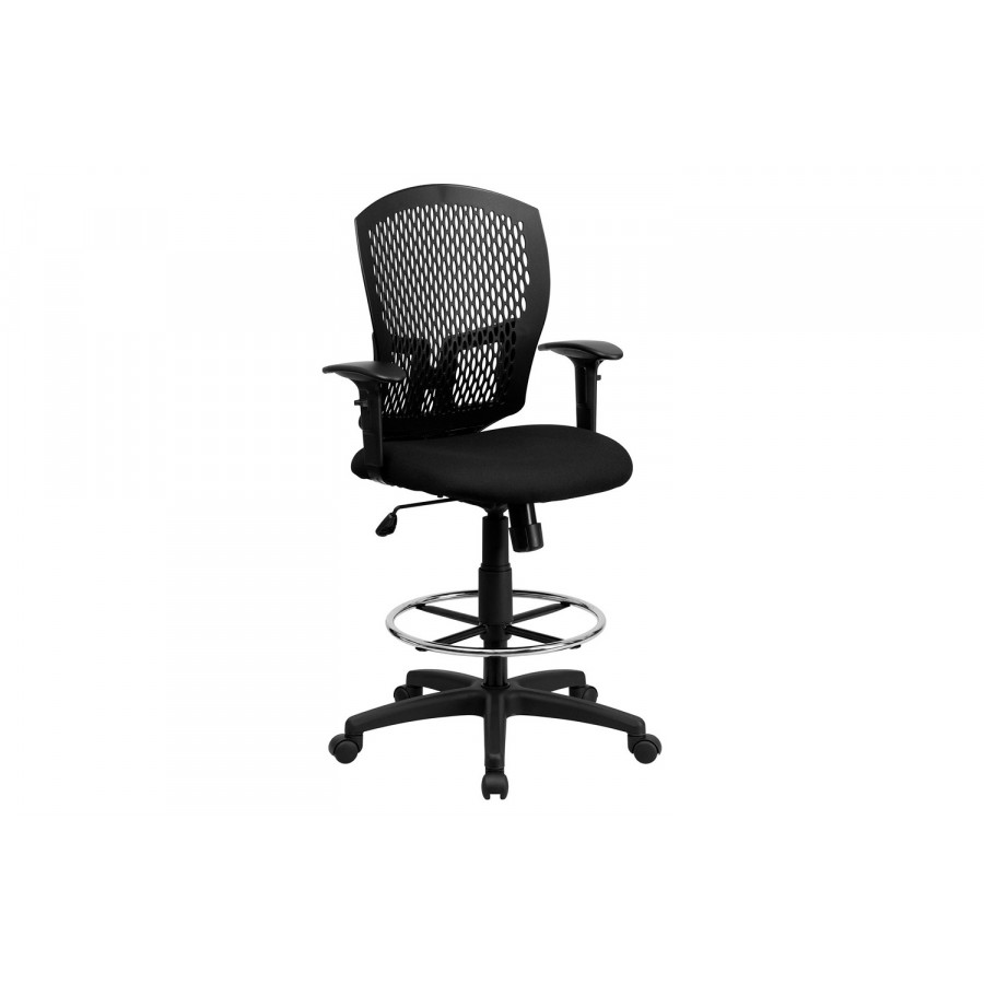 BLNK - Moss Fabric Mid-Back Designer Drafting Chair