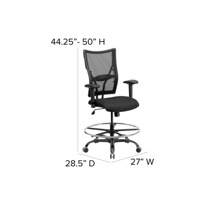 BLNK - HERCULES Series Mesh Ergonomic Drafting Chair with Adjustable Arms