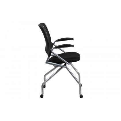 BLNK Galaxy Fabric Mobile Nesting Chair with Black Seat - with Arms