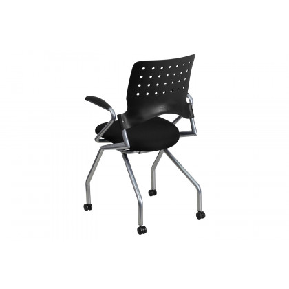 BLNK Galaxy Fabric Mobile Nesting Chair with Black Seat - with Arms