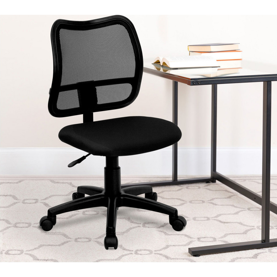 BLNK Alber Mid-Back Mesh Swivel Task Office Chair - Black