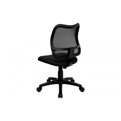 BLNK Alber Mid-Back Mesh Swivel Task Office Chair - Black