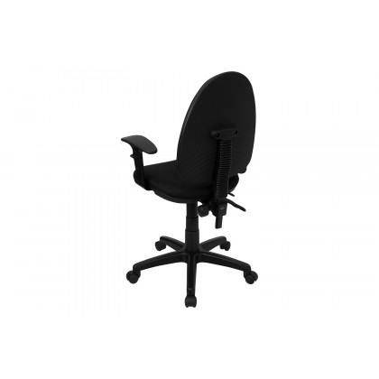 BLNK Linus Fabric Mid-Back Multifunction Swivel Ergonomic Task Office Chair with Adjustable Lumbar Support - with Arms