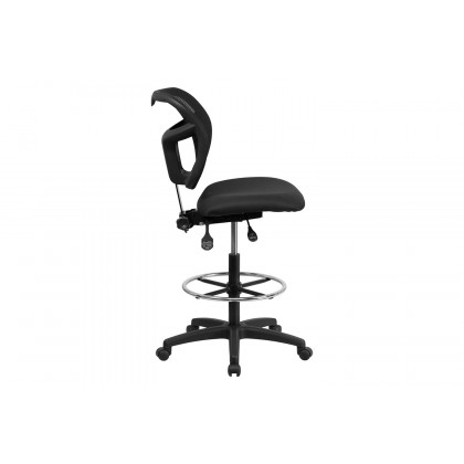 BLNK - Regina Mid-Back Mesh Drafting Chair with Back Height Adjustment