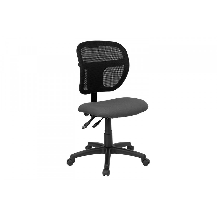 BLNK Mid-Back Mesh Swivel Task Office Chair with Back Height Adjustment - Gray