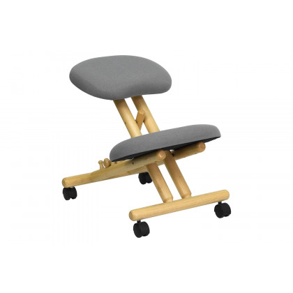 BLNK - Posey Fabric Mobile Wooden Ergonomic Kneeling Office Chair