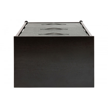 BLNK Harris 3 Drawer Wood Top Iron Frame Vertical Storage Dresser with Easy Pull Drawers - Black/Dark Gray