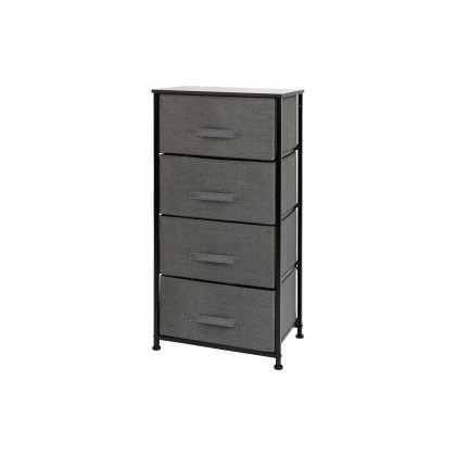 BLNK - Harris 4 Drawer Wood Top Iron Frame Vertical Storage Dresser with Easy Pull Drawers