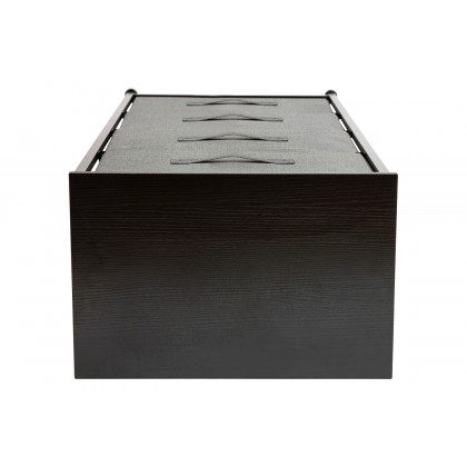 BLNK Harris 4 Drawer Wood Top Iron Frame Vertical Storage Dresser with Easy Pull Drawers - Black/Dark Gray