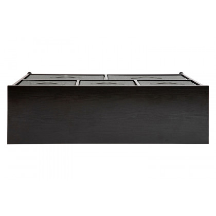 BLNK Harris 5 Drawer Wood Top Iron Frame Vertical Storage Dresser with Easy Pull Drawers - Black/Dark Gray