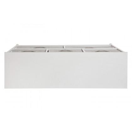 BLNK Harris 5 Drawer Wood Top Iron Frame Vertical Storage Dresser with Easy Pull Drawers - White/Light Gray