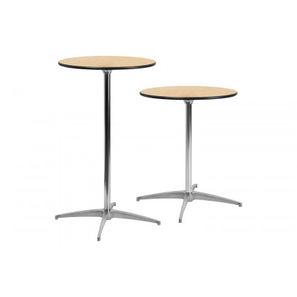 BLNK Lars Round Wood Cocktail Table - 24"D