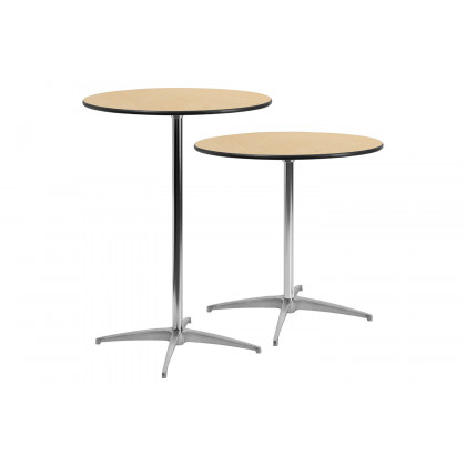 BLNK Lars Round Wood Cocktail Table - 30"D