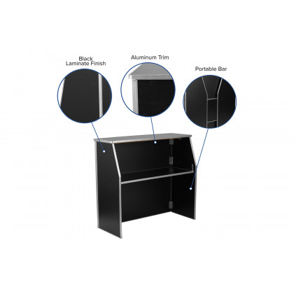BLNK Amara Laminate Foldable Bar - Black