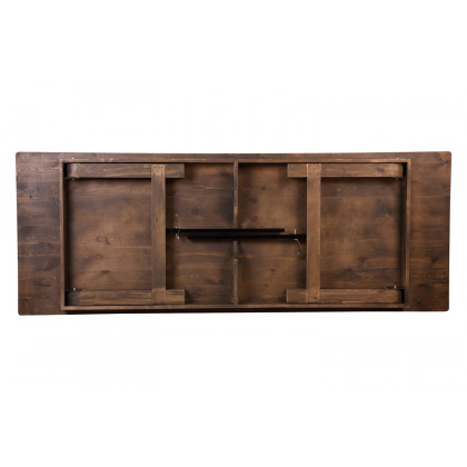 BLNK HERCULES Series Rectangular Antique Rustic Solid Pine Folding Farm Table - Natural, 40"W x 9'L