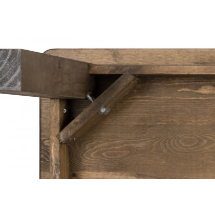 BLNK HERCULES Rectangular Antique Rustic Solid Pine Farm Dining Table - 38"W x 60"L
