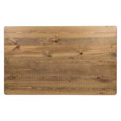 BLNK HERCULES Rectangular Antique Rustic Solid Pine Farm Dining Table - 38"W x 60"L